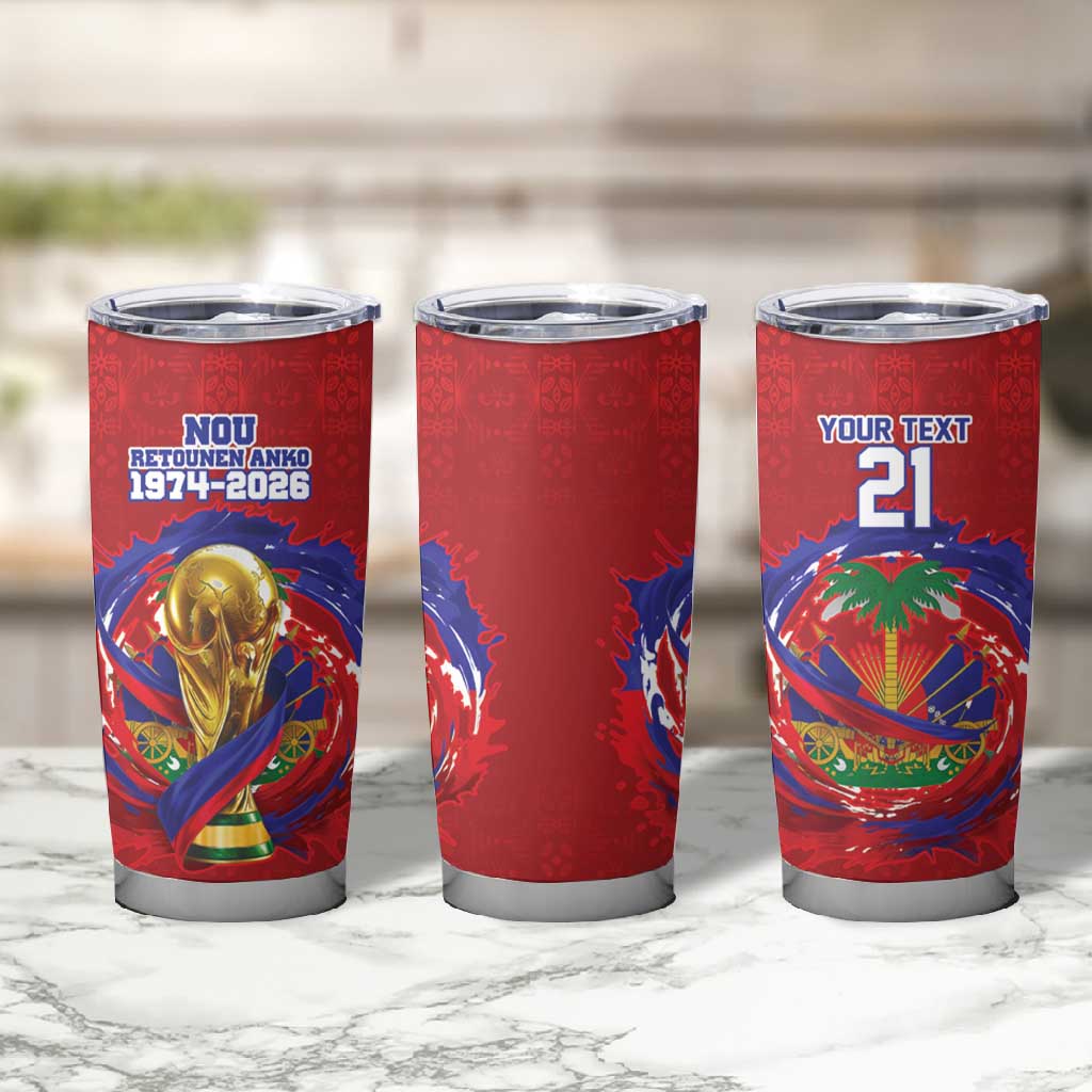 Custom Haiti Grenadye Alaso Tumbler Cup Red Nou Retounen Anko 1974-2026 - African Pride