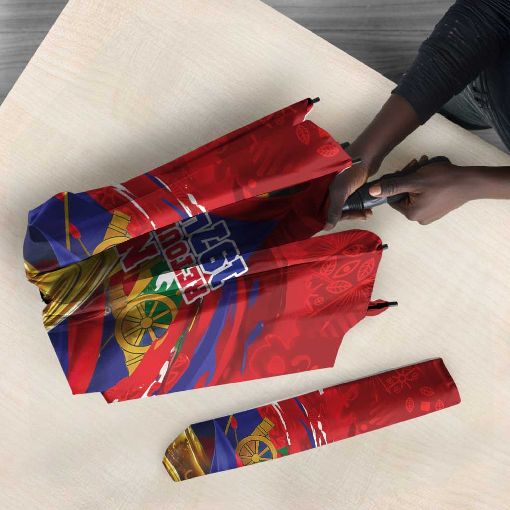 Haiti Grenadye Alaso Umbrella Red Nou Retounen Anko 1974-2026 - African Pride