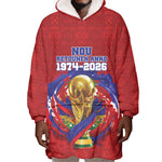 Custom Haiti Grenadye Alaso Wearable Blanket Hoodie Red Nou Retounen Anko 1974-2026 - African Pride