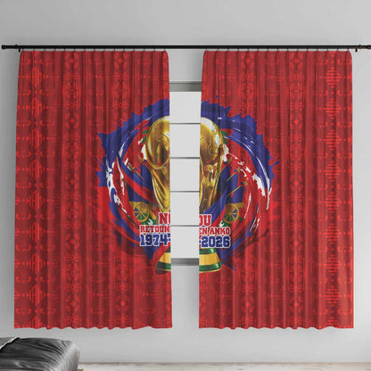 Haiti Grenadye Alaso Window Curtain Red Nou Retounen Anko 1974-2026 - African Pride