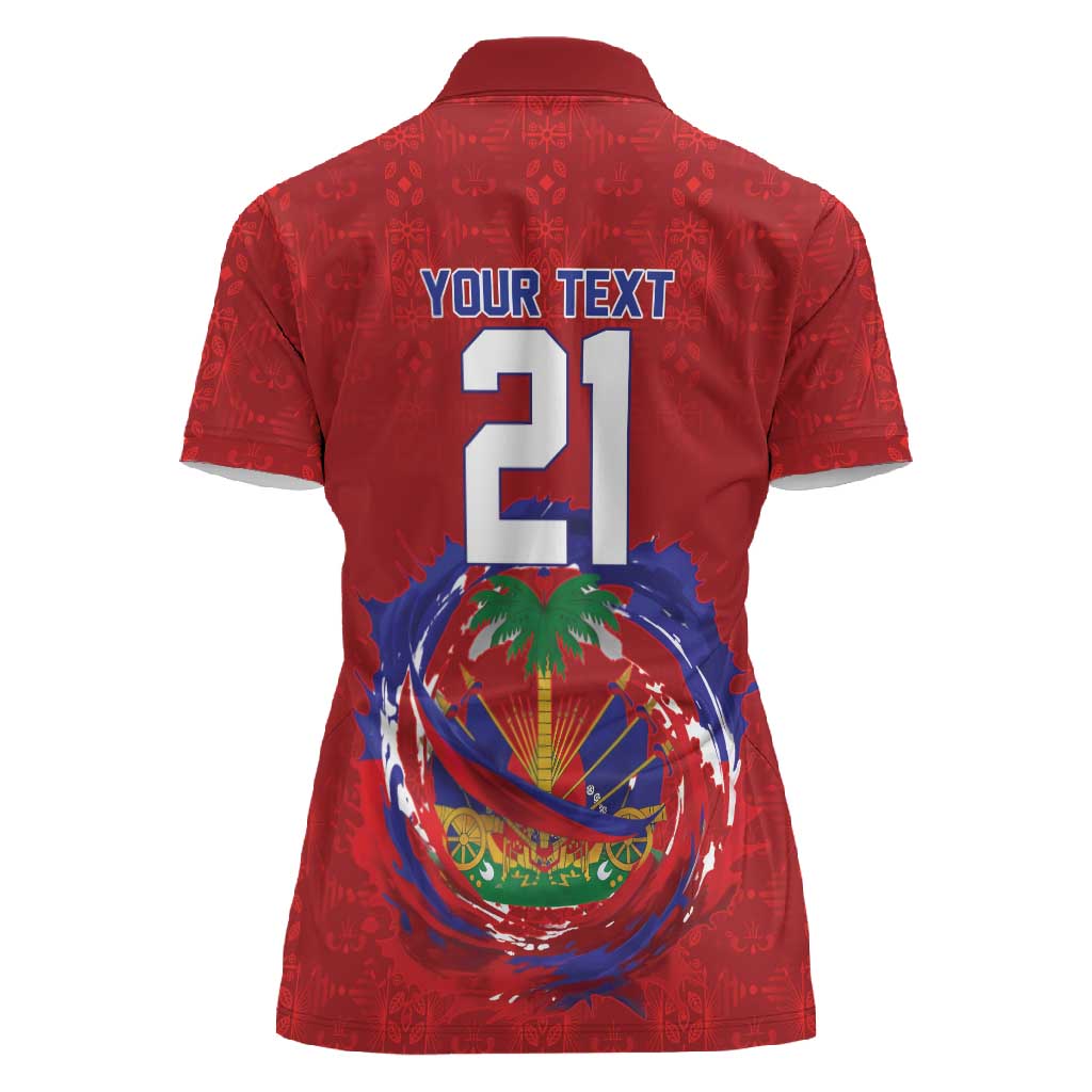 Custom Haiti Grenadye Alaso Women Polo Shirt Red Nou Retounen Anko 1974-2026 - African Pride