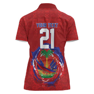 Custom Haiti Grenadye Alaso Women Polo Shirt Red Nou Retounen Anko 1974-2026 - African Pride