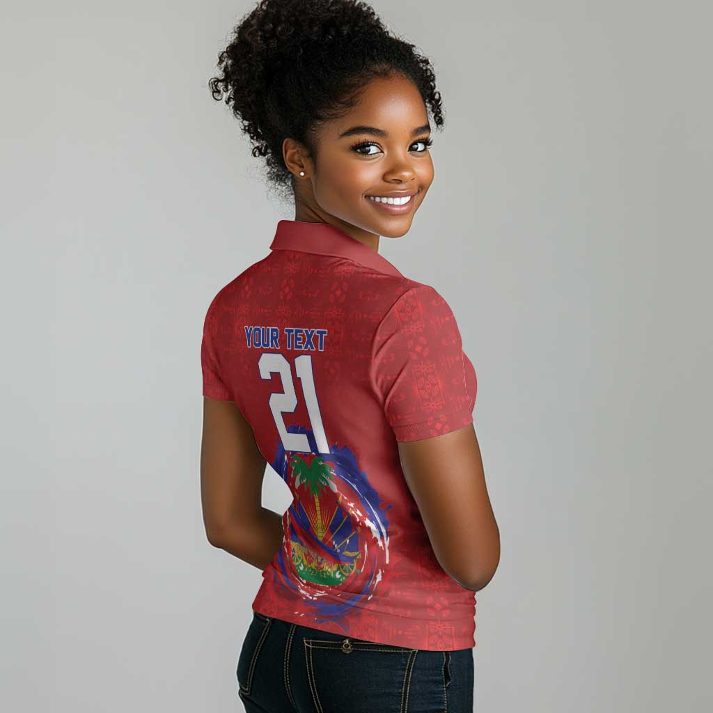 Custom Haiti Grenadye Alaso Women Polo Shirt Red Nou Retounen Anko 1974-2026 - African Pride