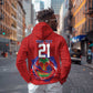 Custom Haiti Grenadye Alaso Zip Hoodie Red Nou Retounen Anko 1974-2026 - African Pride