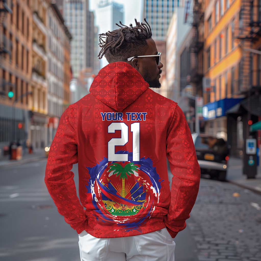 Custom Haiti Grenadye Alaso Zip Hoodie Red Nou Retounen Anko 1974-2026 - African Pride