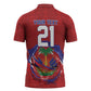 Custom Haiti Grenadye Alaso Zipper Polo Shirt Red Nou Retounen Anko 1974-2026 - African Pride