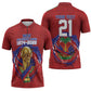 Custom Haiti Grenadye Alaso Zipper Polo Shirt Red Nou Retounen Anko 1974-2026 - African Pride