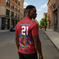 Custom Haiti Grenadye Alaso Zipper Polo Shirt Red Nou Retounen Anko 1974-2026 - African Pride