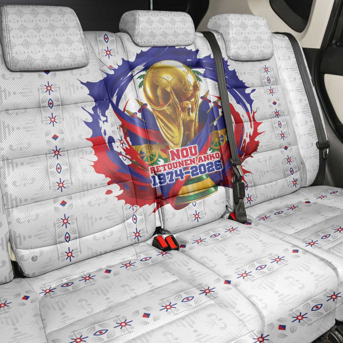 Haiti Grenadye Alaso Back Car Seat Cover White Nou Retounen Anko 1974-2026 - African Pride