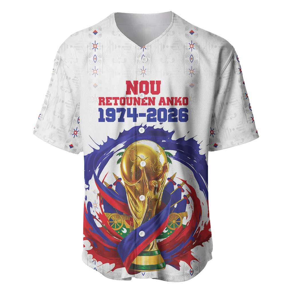 Custom Haiti Grenadye Alaso Baseball Jersey White Nou Retounen Anko 1974-2026 - African Pride