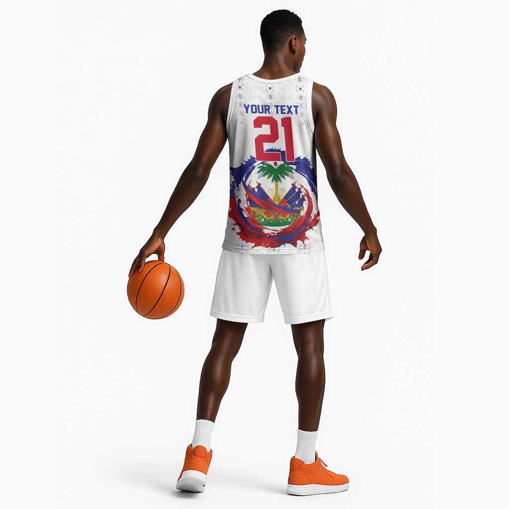 Custom Haiti Grenadye Alaso Basketball Jersey White Nou Retounen Anko 1974-2026 - African Pride