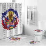 Haiti Grenadye Alaso Bathroom Set White Nou Retounen Anko 1974-2026 - African Pride