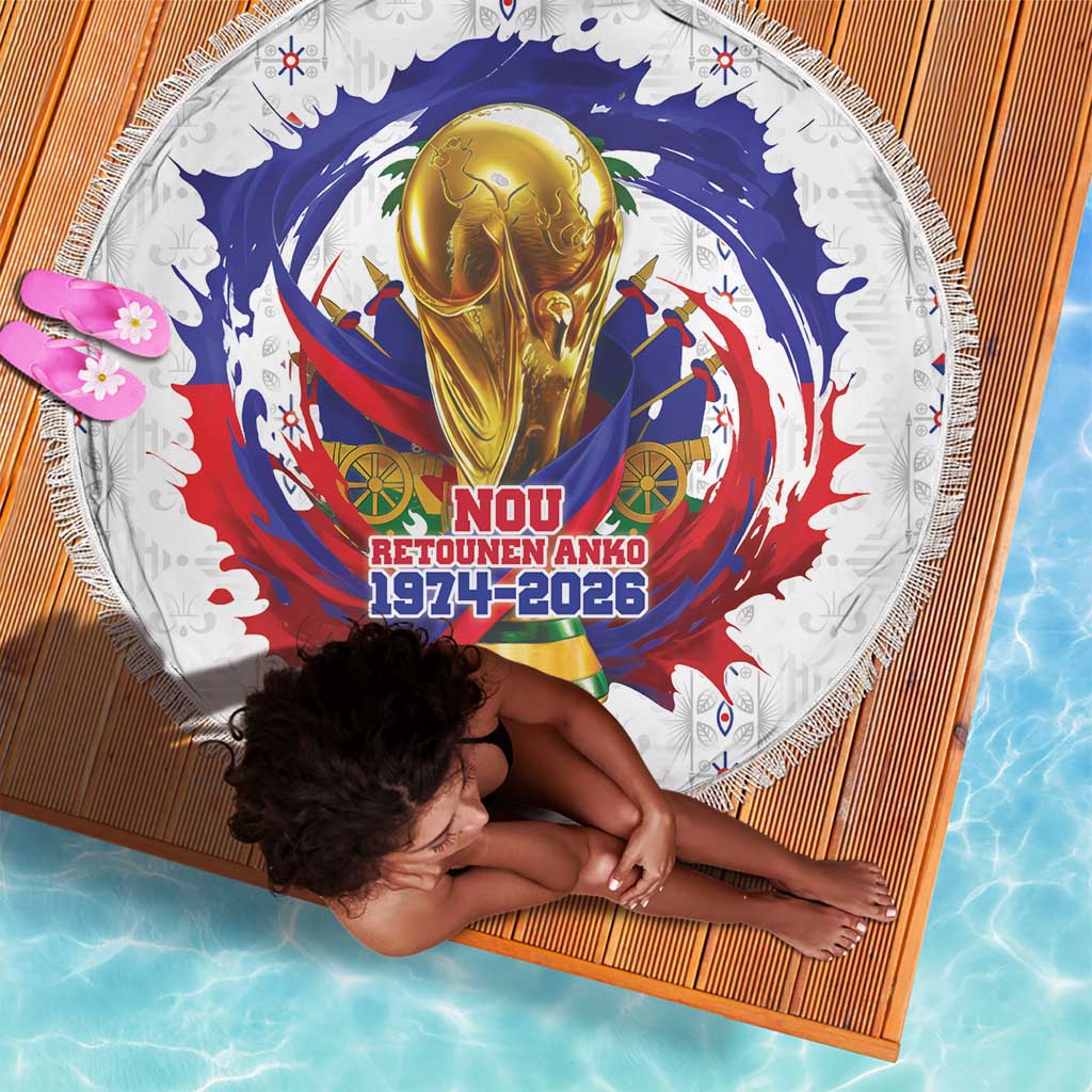 Haiti Grenadye Alaso Beach Blanket White Nou Retounen Anko 1974-2026 - African Pride