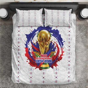 Haiti Grenadye Alaso Bedding Set White Nou Retounen Anko 1974-2026 - African Pride