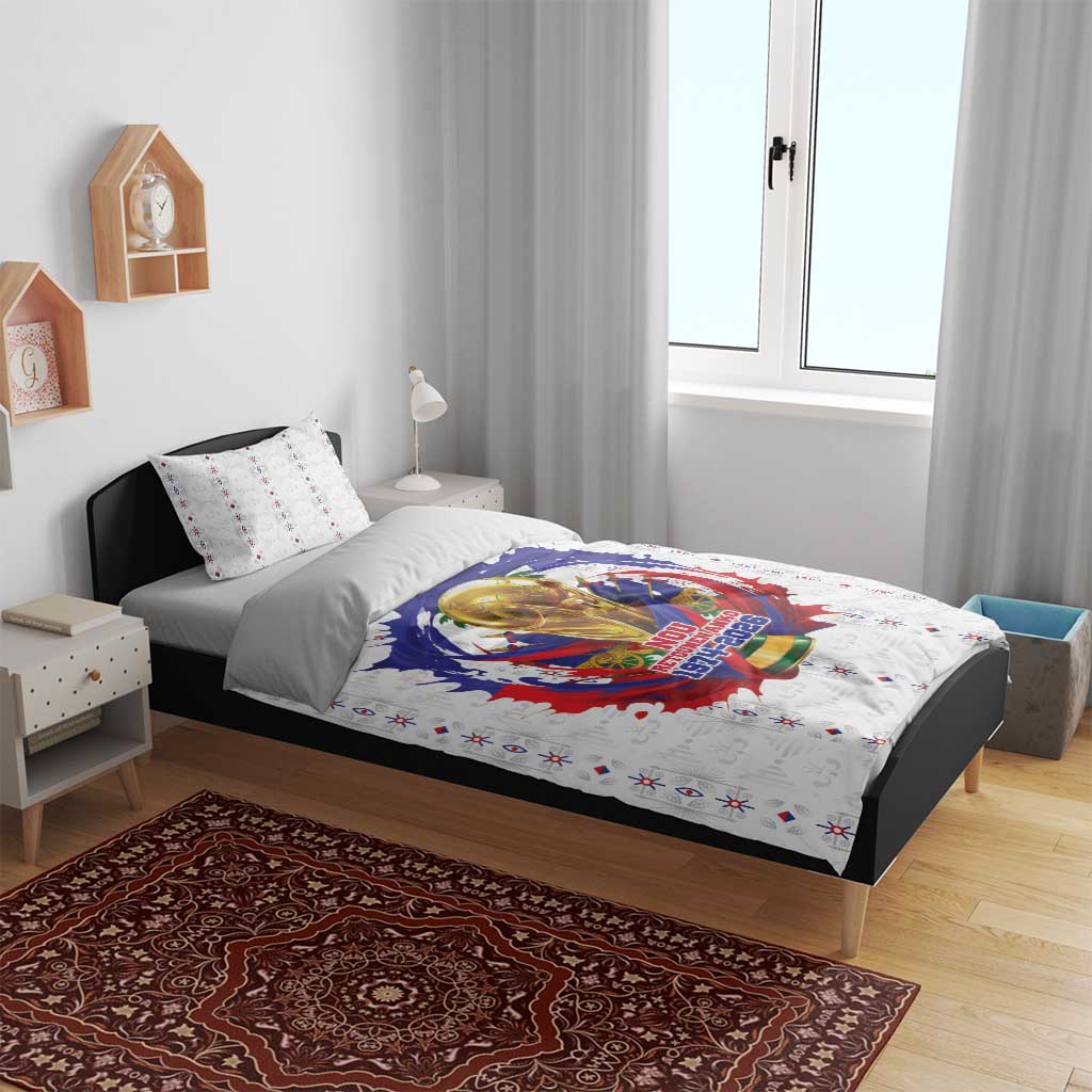 Haiti Grenadye Alaso Bedding Set White Nou Retounen Anko 1974-2026 - African Pride