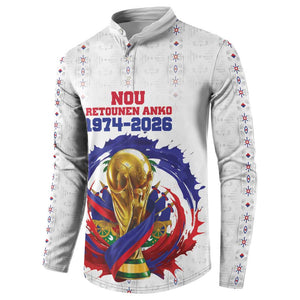 Custom Haiti Grenadye Alaso Button Sweatshirt White Nou Retounen Anko 1974-2026