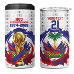 Custom Haiti Grenadye Alaso 4 in 1 Can Cooler Tumbler White Nou Retounen Anko 1974-2026 - African Pride