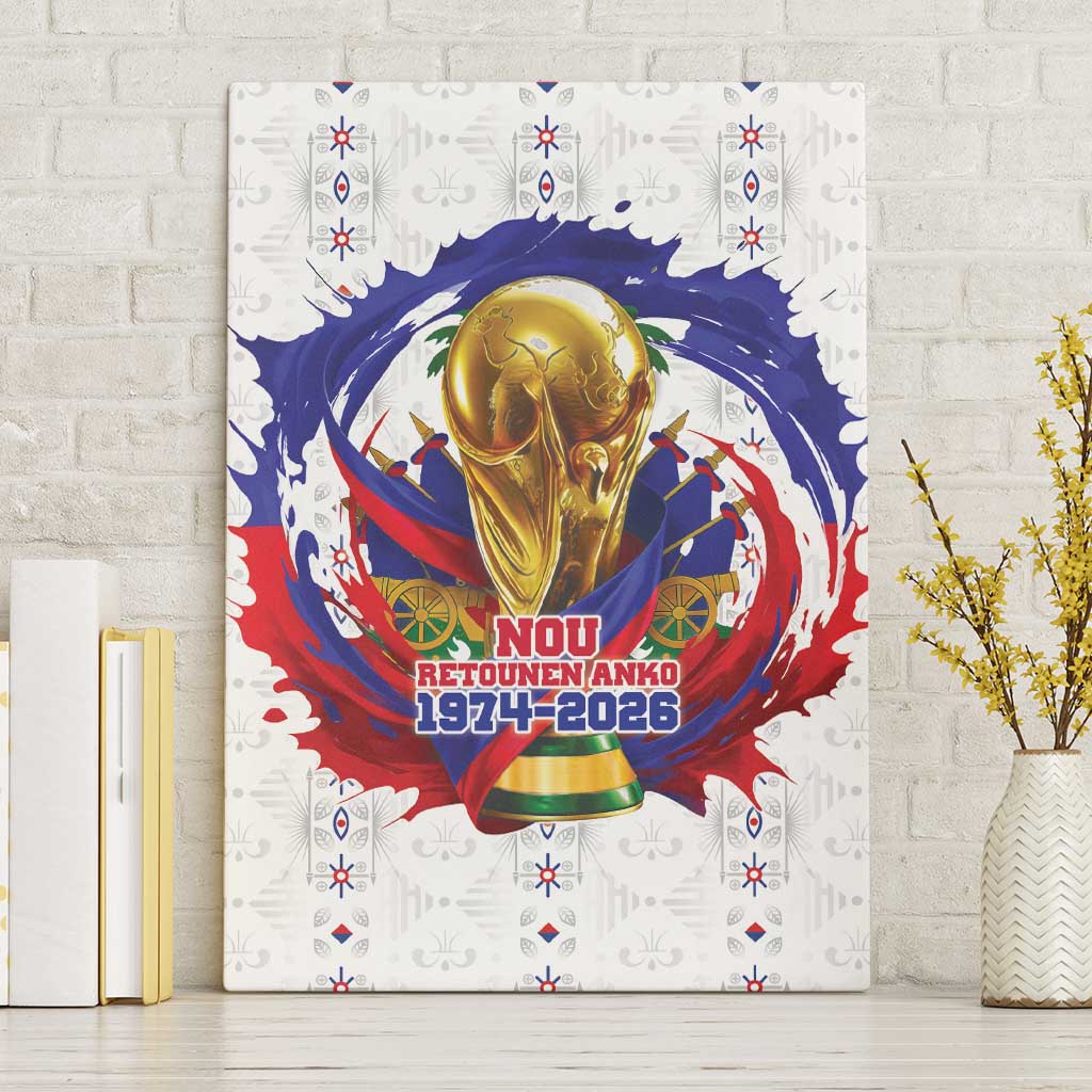 Haiti Grenadye Alaso Canvas Wall Art White Nou Retounen Anko 1974-2026 - African Pride