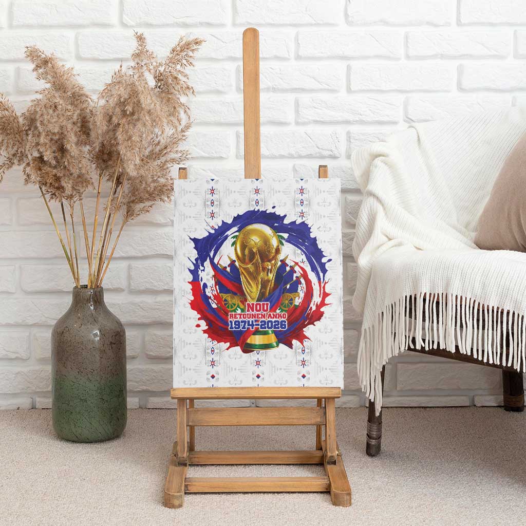 Haiti Grenadye Alaso Canvas Wall Art White Nou Retounen Anko 1974-2026 - African Pride