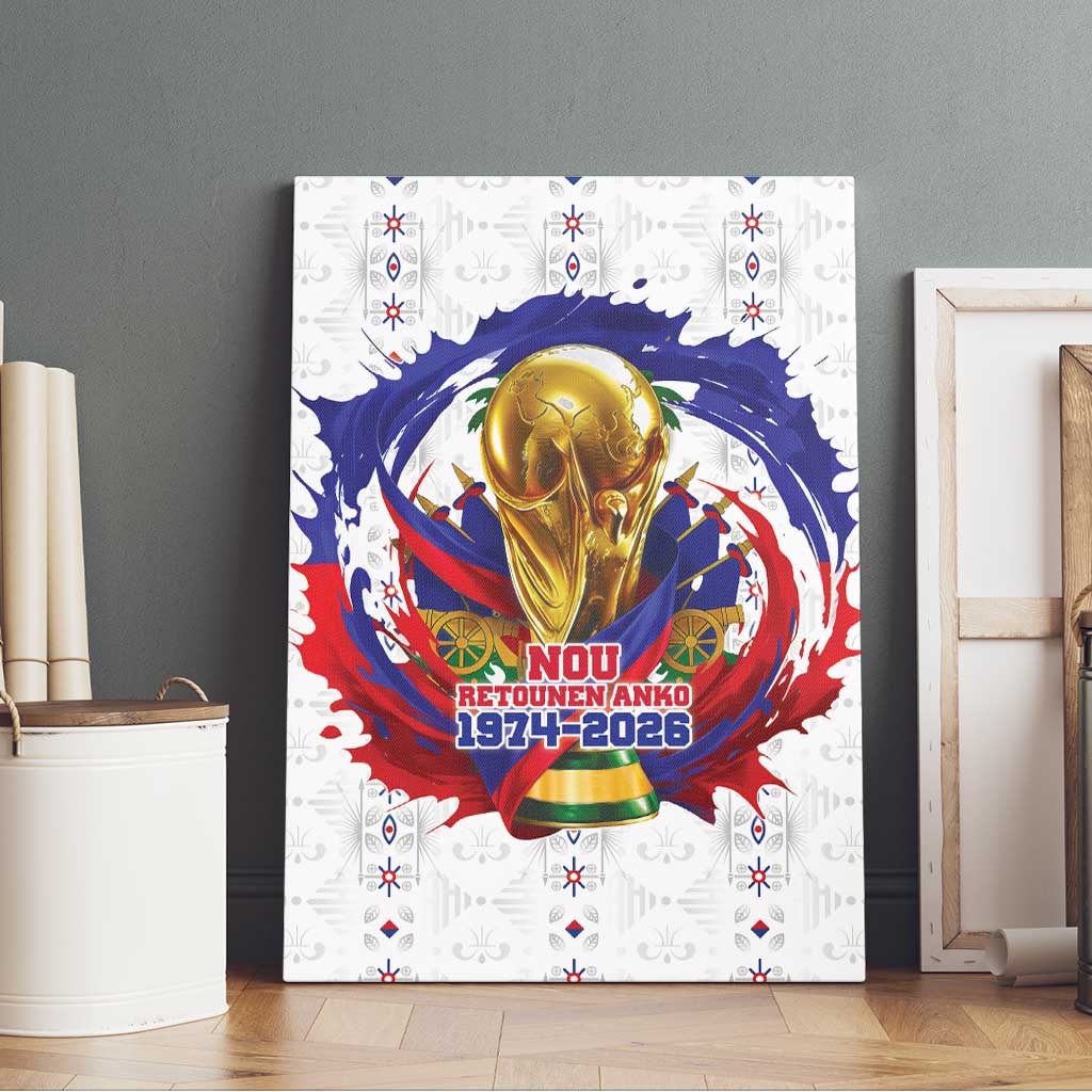 Haiti Grenadye Alaso Canvas Wall Art White Nou Retounen Anko 1974-2026 - African Pride