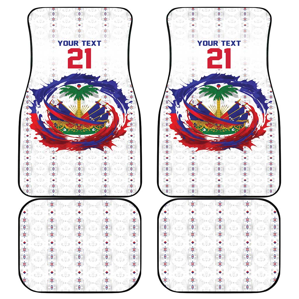 Custom Haiti Grenadye Alaso Car Mats White Nou Retounen Anko 1974-2026 - African Pride