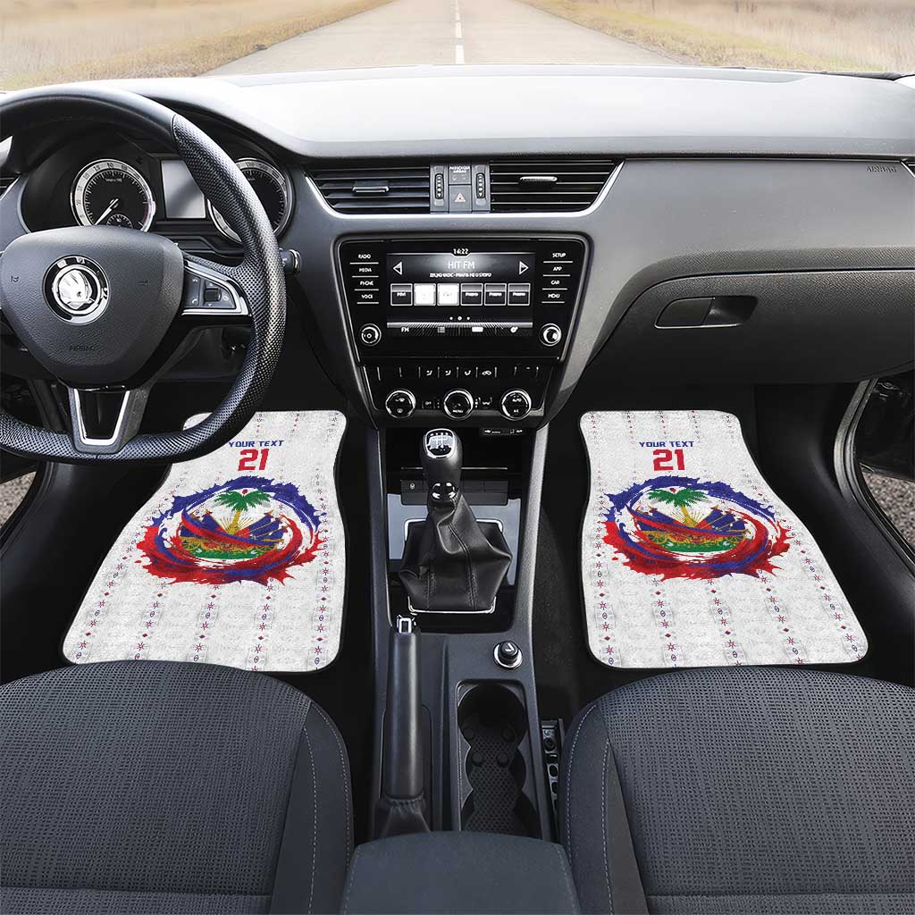 Custom Haiti Grenadye Alaso Car Mats White Nou Retounen Anko 1974-2026 - African Pride