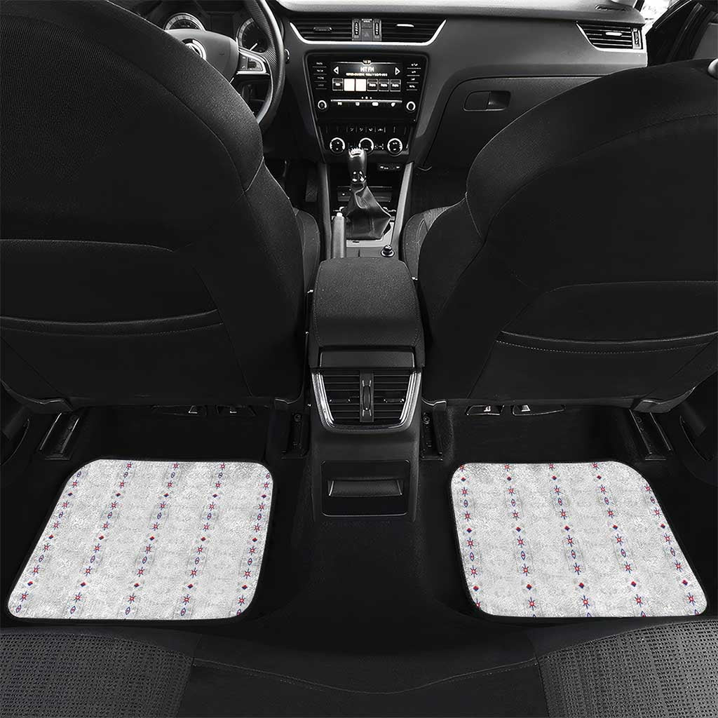 Custom Haiti Grenadye Alaso Car Mats White Nou Retounen Anko 1974-2026 - African Pride