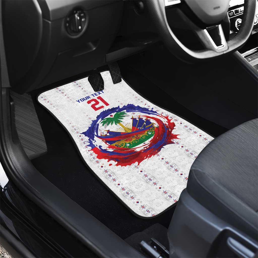 Custom Haiti Grenadye Alaso Car Mats White Nou Retounen Anko 1974-2026 - African Pride