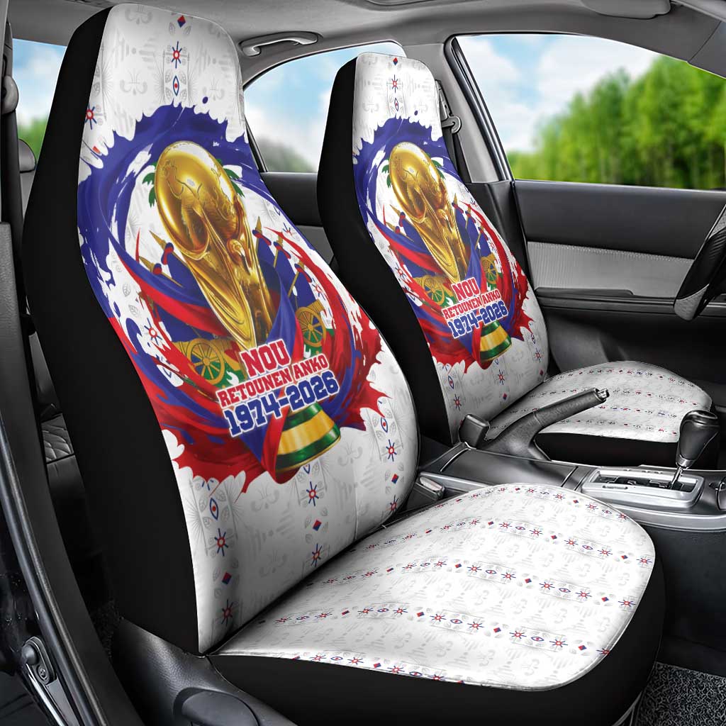 Haiti Grenadye Alaso Car Seat Cover White Nou Retounen Anko 1974-2026 - African Pride