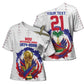 Custom Haiti Grenadye Alaso Cross Shoulder Shirt White Nou Retounen Anko 1974-2026 - African Pride