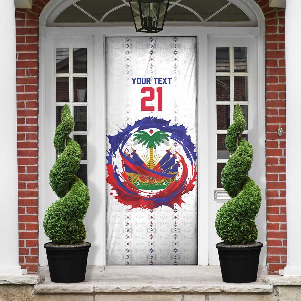 Custom Haiti Grenadye Alaso Door Cover White Nou Retounen Anko 1974-2026 - African Pride