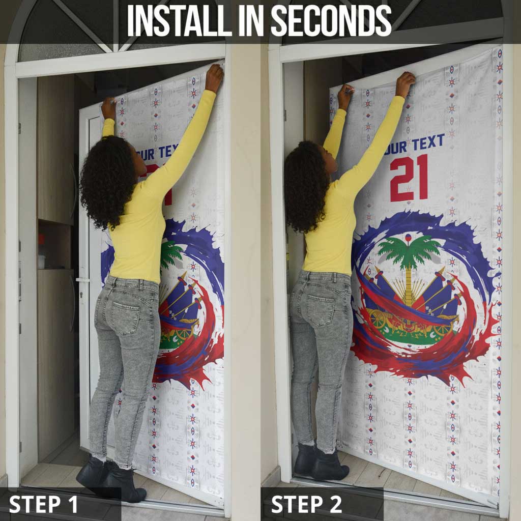 Custom Haiti Grenadye Alaso Door Cover White Nou Retounen Anko 1974-2026 - African Pride