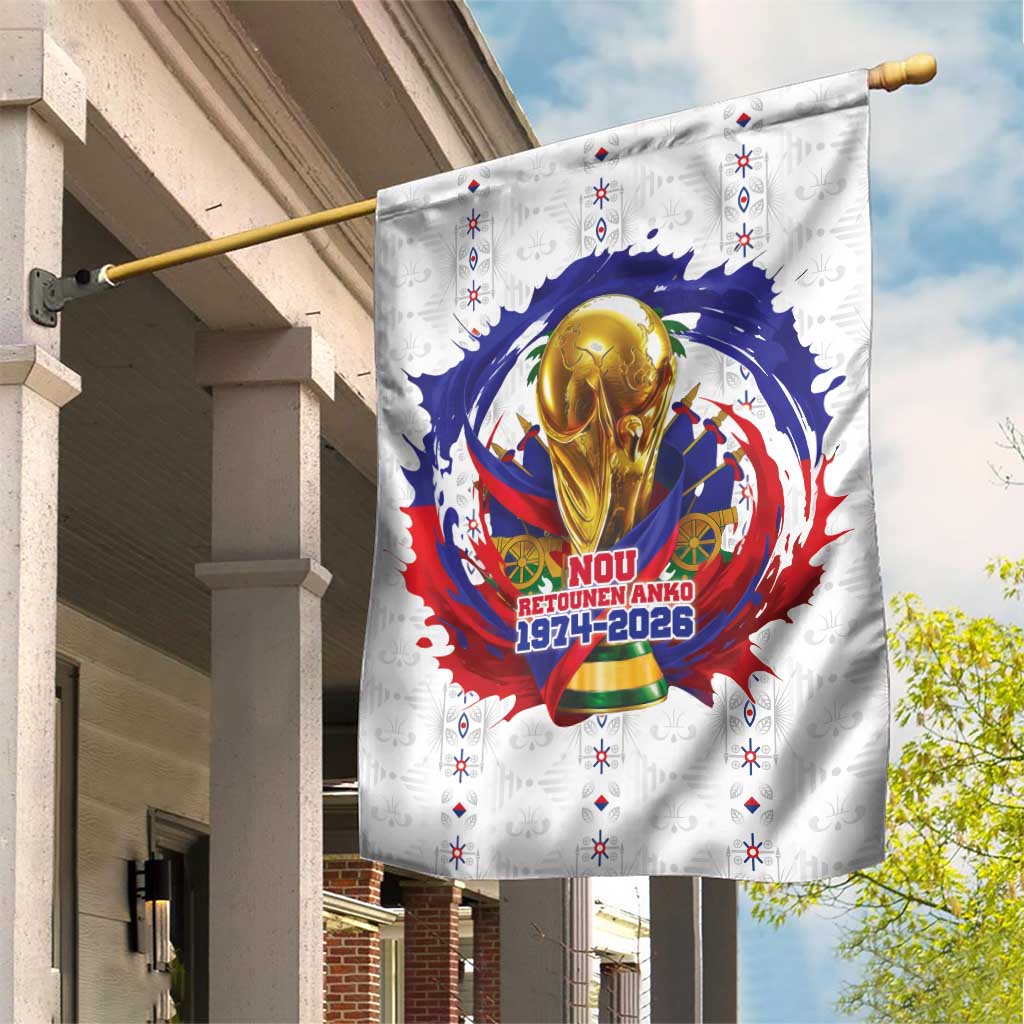 Haiti Grenadye Alaso Garden Flag White Nou Retounen Anko 1974-2026 - African Pride
