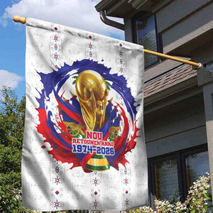 Haiti Grenadye Alaso Garden Flag White Nou Retounen Anko 1974-2026 - African Pride