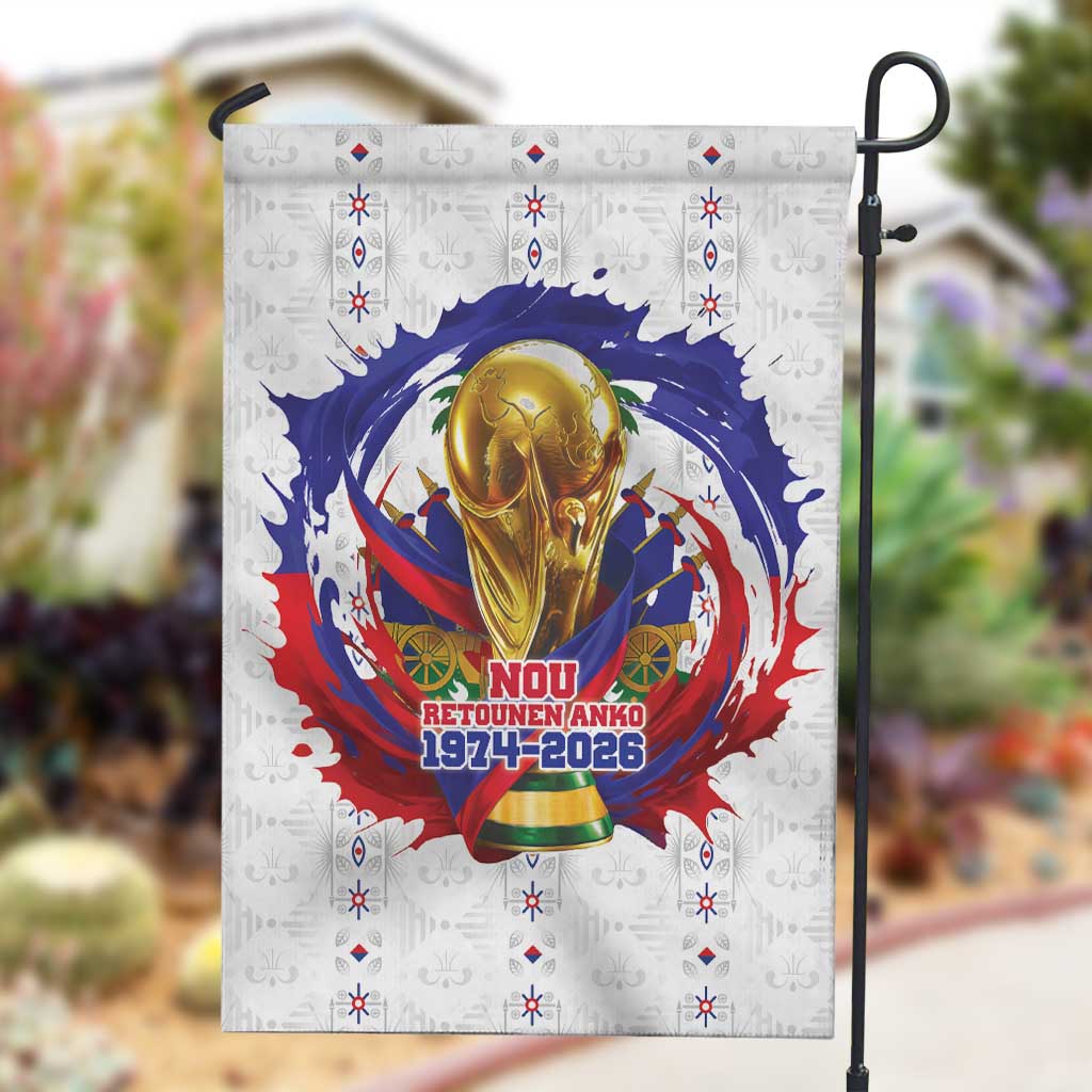 Haiti Grenadye Alaso Garden Flag White Nou Retounen Anko 1974-2026 - African Pride