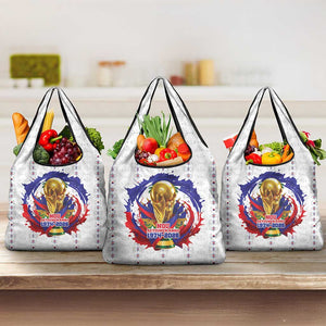 Haiti Grenadye Alaso Grocery Bag White Nou Retounen Anko 1974-2026 - African Pride