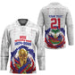Custom Haiti Grenadye Alaso Hockey Jersey White Nou Retounen Anko 1974-2026 - African Pride