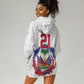 Custom Haiti Grenadye Alaso Hoodie Dress White Nou Retounen Anko 1974-2026 - African Pride