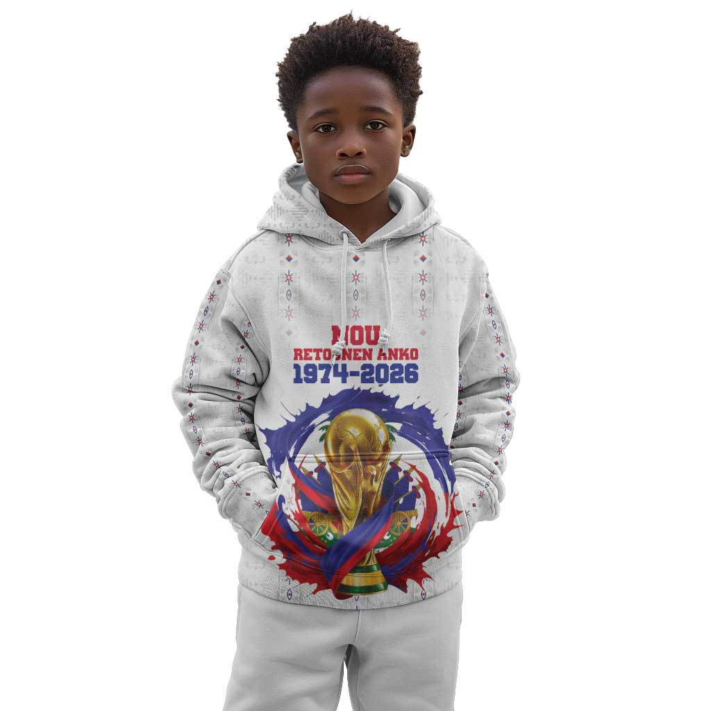 Custom Haiti Grenadye Alaso Kid Hoodie White Nou Retounen Anko 1974-2026 - African Pride