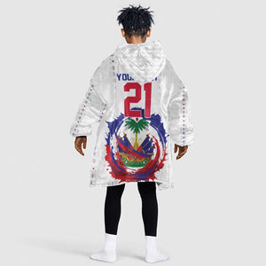 Custom Haiti Grenadye Alaso Kid Wearable Blanket Hoodie White Nou Retounen Anko 1974-2026 - African Pride