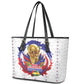 Haiti Grenadye Alaso Leather Tote Bag White Nou Retounen Anko 1974-2026 - African Pride
