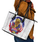 Haiti Grenadye Alaso Leather Tote Bag White Nou Retounen Anko 1974-2026 - African Pride