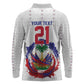 Custom Haiti Grenadye Alaso Long Sleeve Polo Shirt White Nou Retounen Anko 1974-2026 - African Pride