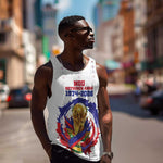Custom Haiti Grenadye Alaso Men Tank Top White Nou Retounen Anko 1974-2026 - African Pride