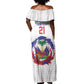 Custom Haiti Grenadye Alaso Off Shoulder Maxi Dress White Nou Retounen Anko 1974-2026 - African Pride