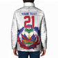 Custom Haiti Grenadye Alaso Padded Jacket White Nou Retounen Anko 1974-2026 - African Pride