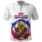 Custom Haiti Grenadye Alaso Polo Shirt White Nou Retounen Anko 1974-2026 - African Pride