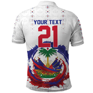 Custom Haiti Grenadye Alaso Polo Shirt White Nou Retounen Anko 1974-2026 - African Pride
