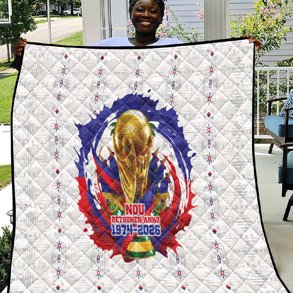 Haiti Grenadye Alaso Quilt White Nou Retounen Anko 1974-2026 - African Pride