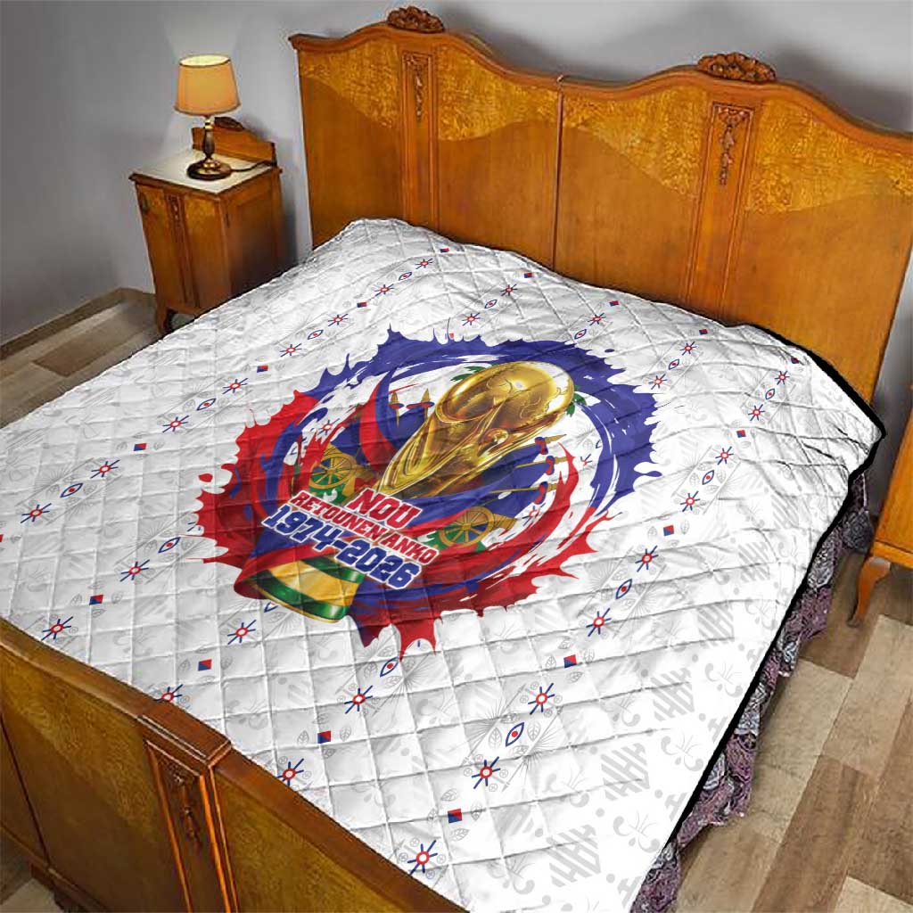 Haiti Grenadye Alaso Quilt White Nou Retounen Anko 1974-2026 - African Pride